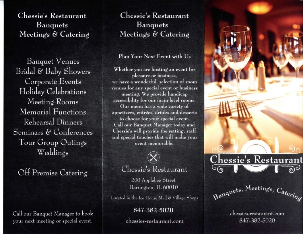 Chessies Banquet 2016 brochure-side 1