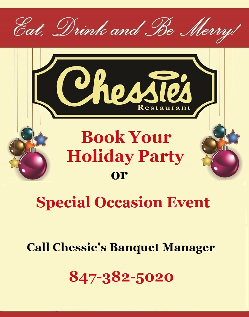 Book Your Holiday Party or Special Ocassion Event